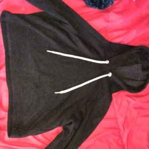 H&M Cropped Grey Hoodie